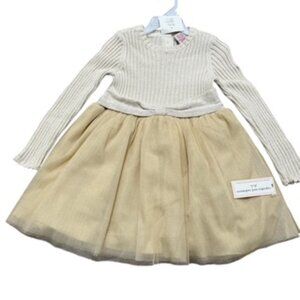 NEW Cupcakes And Cashmere Dress Girls Size 3T Gold Sparkle Princess Tule Skirt